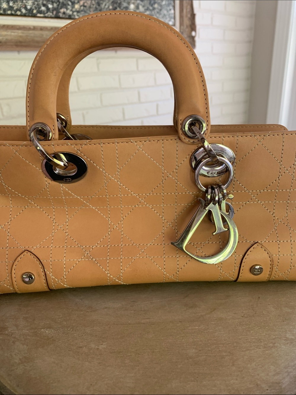 Authentic Christian Dior Calfskin Cannage stitched Small Lady Dior - Picture 7 of 17